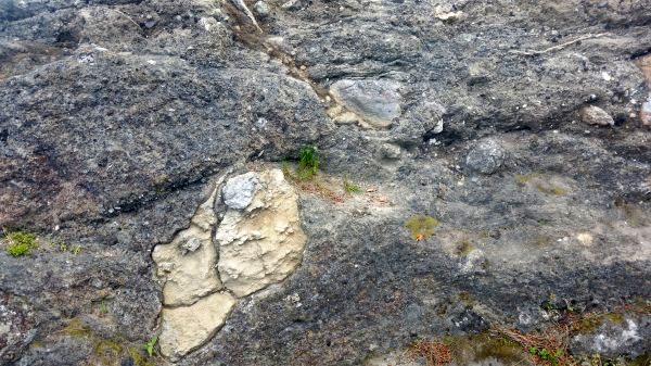 Close up of ash material